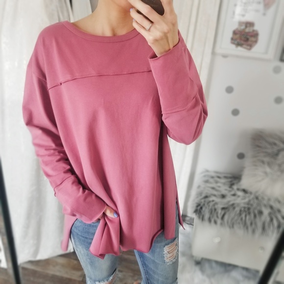 Last1️⃣KRISSY Rose Washed Cotton Pullover Top - Picture 4 of 8